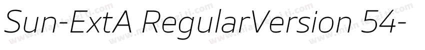 Sun-ExtA RegularVersion 54字体转换